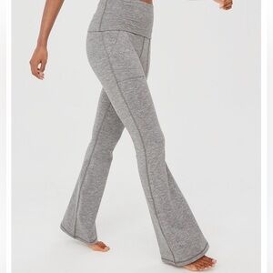 Aerie Hugger Foldover Legging Heather Grey